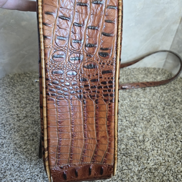 Brahmin Tan and Silver Crocodile Crossbody Bag - Picture 8 of 13